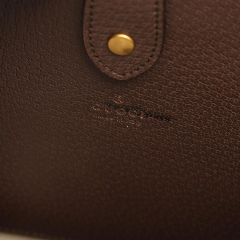 Gucci Beige Tote Brown Canvas GG Supreme Multicolor Leather Bag - Picture 3 of 7